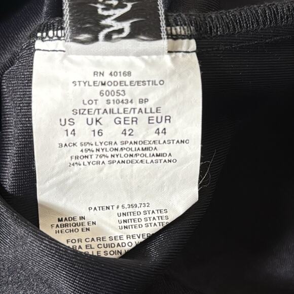 Miracle suit black one piece scoop back swimsuit size 14 - Picture 7 of 8